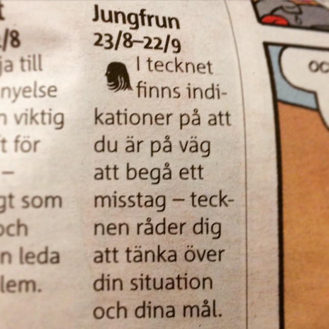 Okej okej. Fattar vinken. (Gårdagens)